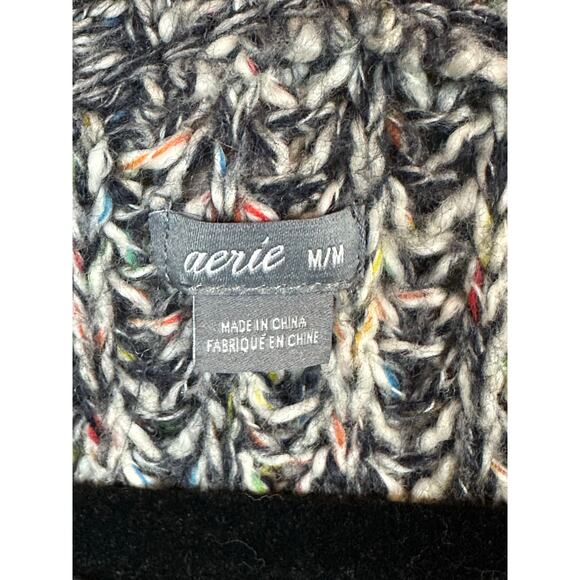 Aerie Chunky Thick Cable Knit Long Sleeve Pull Over Oversized Sweater Size M - Picture 3 of 5